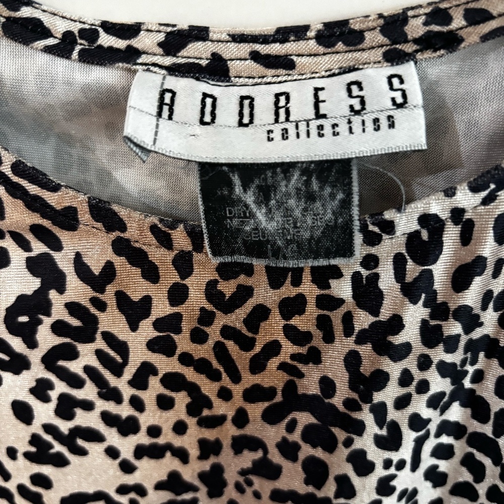 vintage leopard print top shiny - Picture 3 of 4